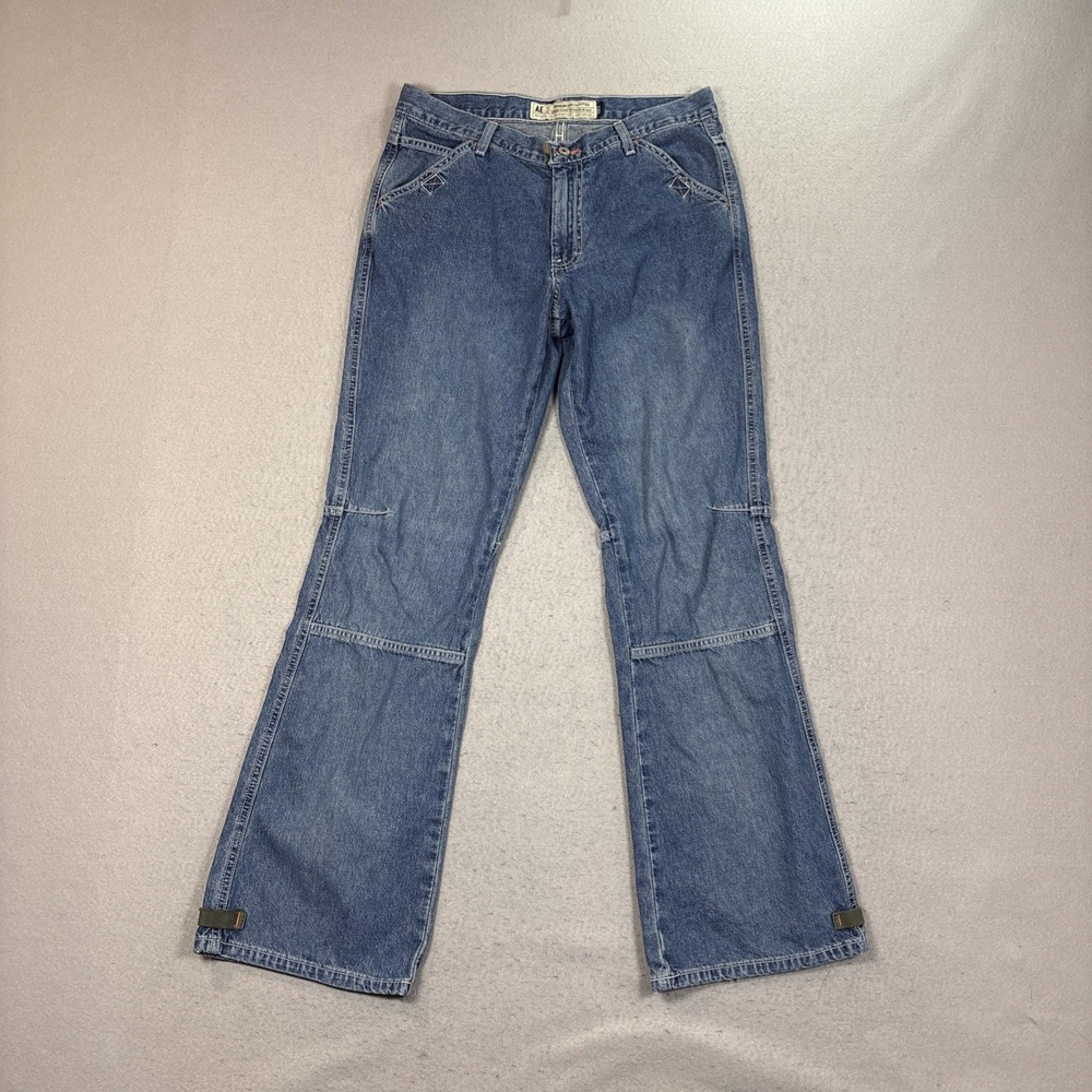 VTG Y2K American Eagle Outfitters Cargo Utility Flare Denim Jeans‎ Size 6